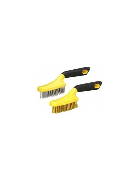 Brosse À Manche Bi-matière Fils Acier Laitonné 8200205 - OUTIFRANCE