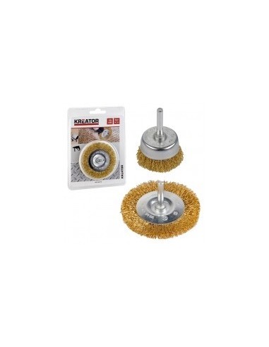Brosse Métallique Rotative Laiton Plate Ø 75 Mm - KREATOR