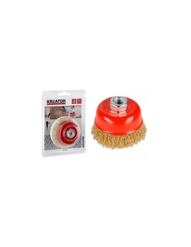Brosse Métallique Rotative Laiton Soucoupe Ø 75 Mm Pour Meuleuse - KREATOR