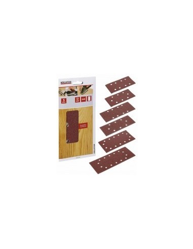 Lot De 5 Patins Auto-agrippants Perforés (parrallèle) - Grain 80 - 93 X 185 Mm - KREATOR