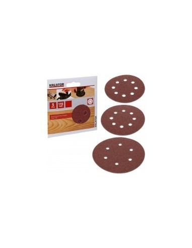 Lot De 5 Disques Abrasifs 125 Mm Grain 120 - KREATOR