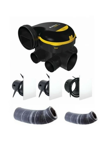Kit complet gaines et vmc simple flux easyhome auto + grilles de ventilation colorline - ALDES