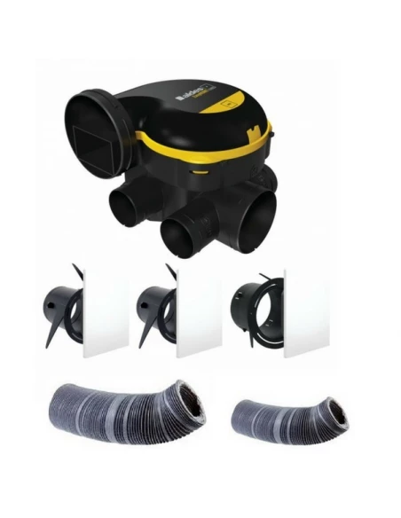 Kit complet gaines et vmc simple flux easyhome auto + grilles de ventilation colorline - ALDES