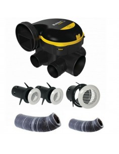 Kit complet gaines et vmc simple flux easyhome auto + grilles de ventilation bip