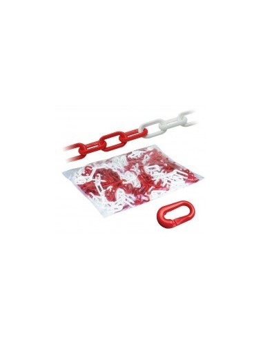 Chaine plast rouge&blc 10mm x25m3306481205086