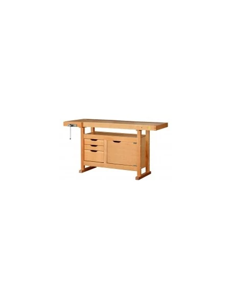 Etabli Bois 3 Tiroirs 1 Porte - H 0,82 X L 0,50 X L 1,50 M