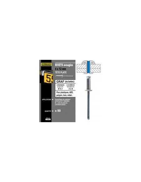 Rivet graf ou eclates 4x18 (50)7631845
