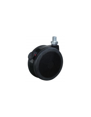 Roulette pivotante sans frein Tige filetée Ø16 x 18 mm