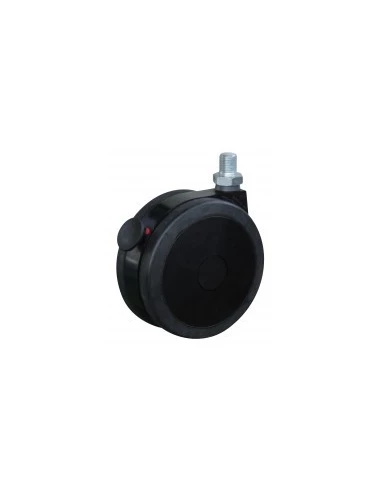 Roulette pivotante sans frein Tige filetée Ø16 x 18 mm
