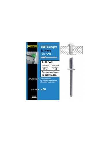 Rivet alu/alu 4x8 (50)7631831