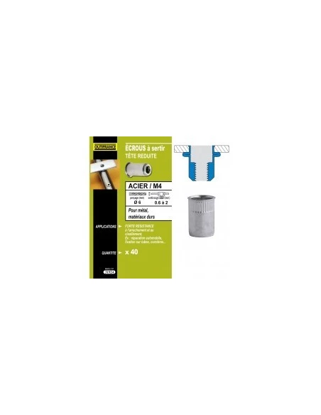 Ecrou a sertir acier tre m5 (40)7631925