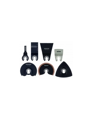 Accessoires pour outil oscillant multifonctions boîte mallette 20 pièces8 lames + 12 patins d