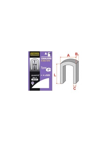 Agrafe cavalier rond g 12mm sc10127 v