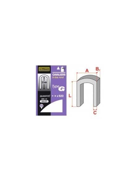 Agrafe cavalier type g t25 14mm10147 v