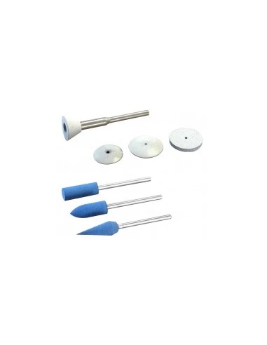 3 polissoirs silicones/tige prof3 rubber grind tip