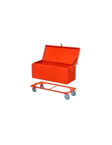 Coffre de chantier pro 850mm850x350x350mm rouge