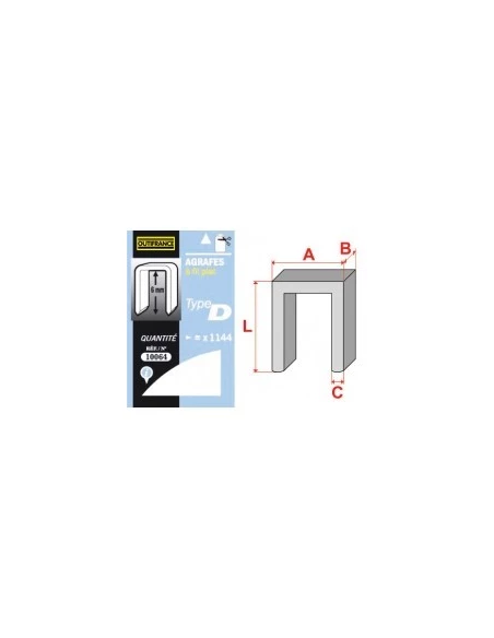 Agrafe outif n 34 6mm bte 5000pcla boite
