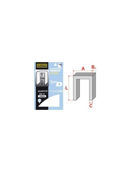 Agrafe outif n 34 10mm bte 5000pla boite