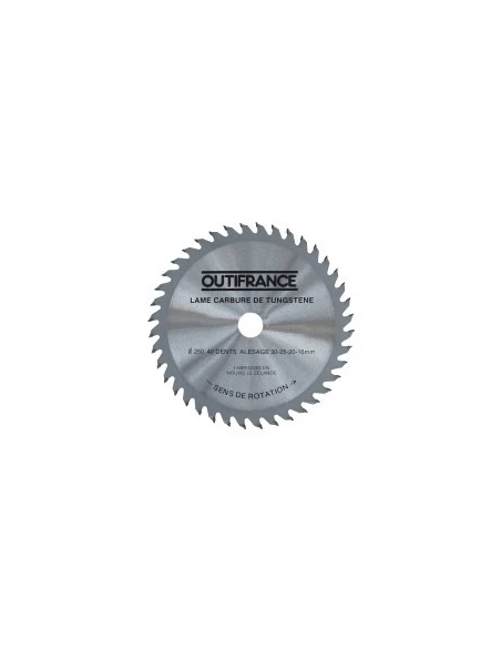 Lame De Scie Circul. Au Carbure Pour Bois 250 Mm 24 Dents - OUTIFRANCE