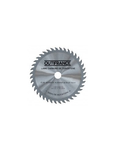 Lame Scie Circu. D230x30mm 40dts - OUTIFRANCE