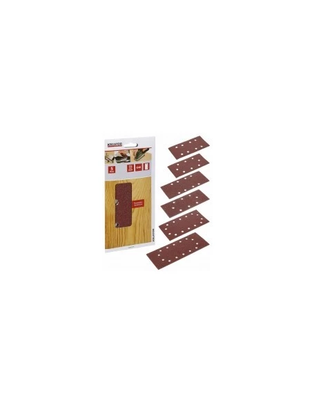 Lot De 5 Feuilles Abrasives Rectangulaires 93 X 230 Mm Grain 120 - KREATOR