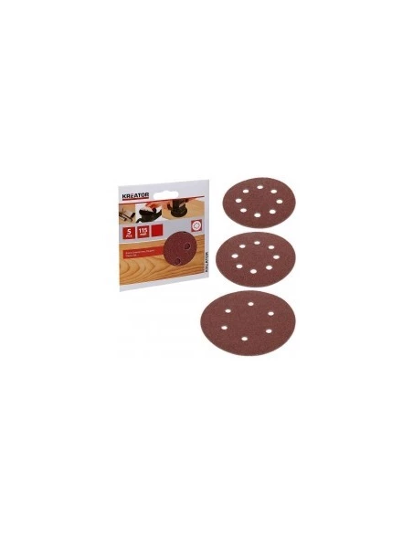 Lot De 5 Disques Auto-aggripants - Grain 180 - Ø 115 Mm - KREATOR