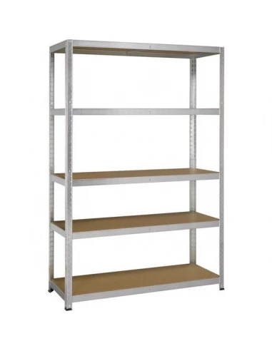 Etagere metal/bois 196x120x50 clipsable strong 265 galva ref 855005