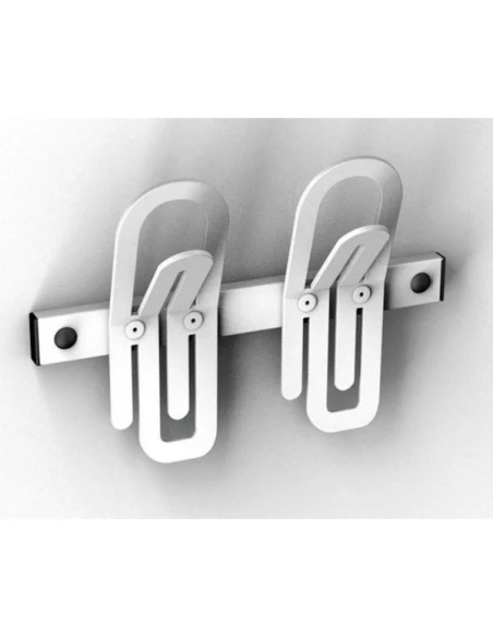 Patere clip bleu acier 144x55mm