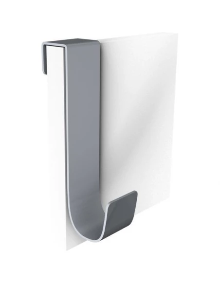 Patere double noir acier 145x30mm