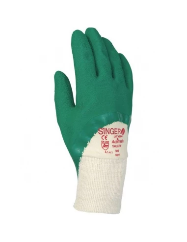Gants latex t7 vert s/interlock