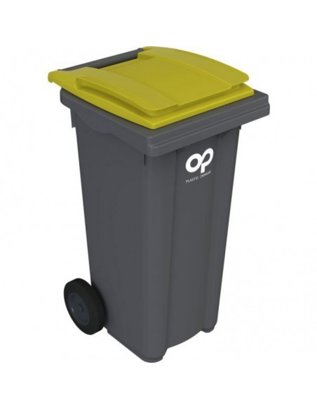 Conteneur roulant couv jaune 240l ref.30054209