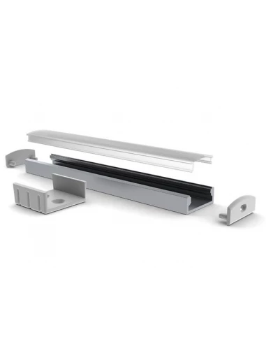 Slimline wide - 8 mm - profilé en aluminium pour ruban led - aluminium anodisé - argent - 2 m