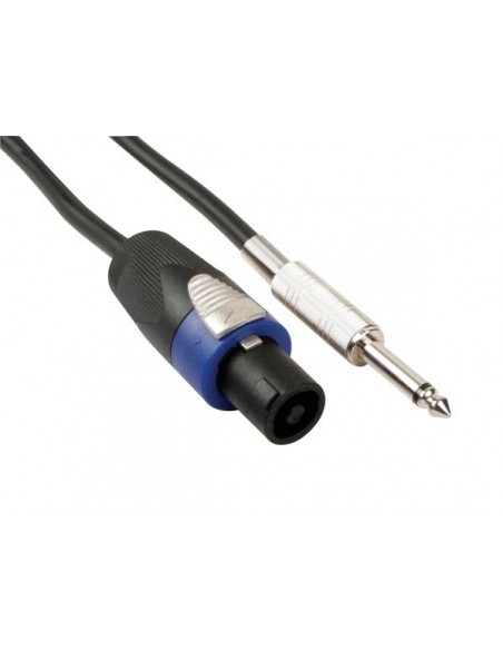 Cable haut-parleur professionnel, connecteur haut-parleur 4p male vers jack mono male 6 35mm (5m)