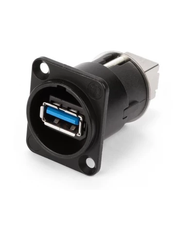 Neutrik - changeur de genre usb 3 0 réversible (type usb a et usb b) - boîtier nickelé type d