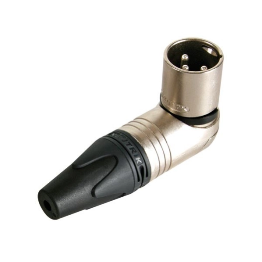 Neutrik - connecteur xlr, 3 points male, coudé, nickelé, contacts argentés