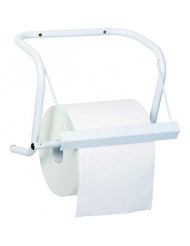 Dérouleur mural puor bobine d'essuyage +l ame crantée blanc - ROSSIGNOL