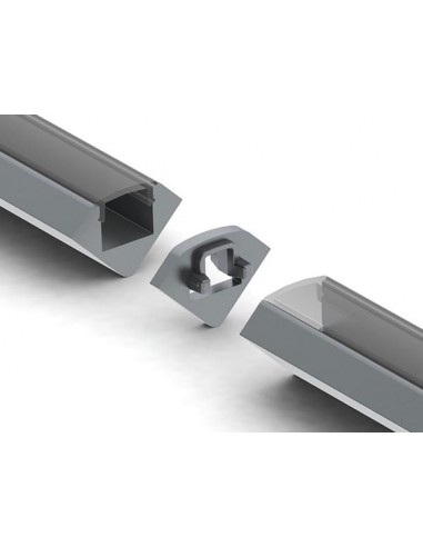 Aluminum linear connector for alu-45 led profile - silver