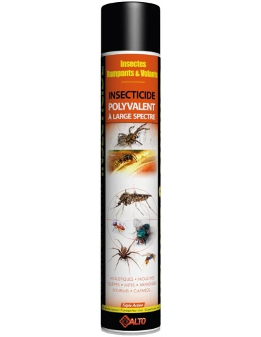 Insecticide polyvalent volants rampants triple action aérosol 750 ml