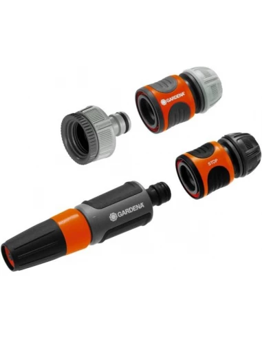 Pistolet + set de raccordement diam 15mm 5 pièces GARDENA