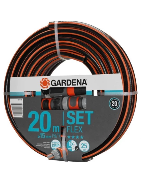Tuyau flex diam 15mm 20 mêtres +accessoirs - GARDENA