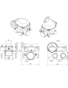 Kit complet 3 bouches et entrée d'air hygroréglable, gaines et vmc aldes easyhome hygro premium mw b