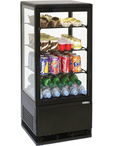 Mini vitrine réfrigérée positive 78L Noire - CASSELIN