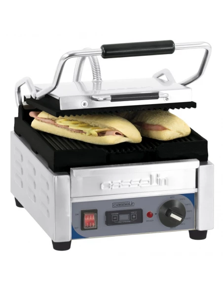 Grill Panini Petit Premium Rainurée - Rainurée avec minuteur - CASSELIN