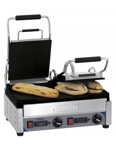 Grill Panini double Premium Lisse - Lisse avec minuteur - CASSELIN