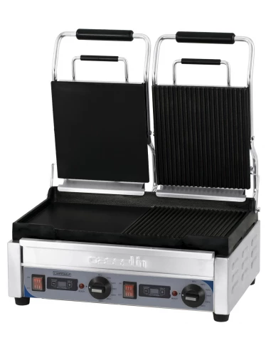 Grill Panini double Premium Mixte avec minuteur - CASSELIN