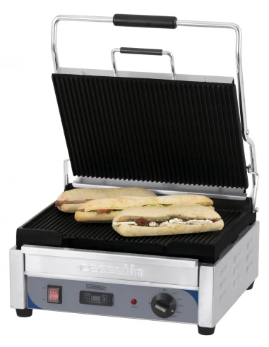 Grill Panini Grand Premium Rainurée - Rainurée avec minuteur - CASSELIN