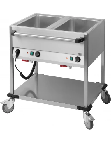 Chariot bain-marie à eau 2 x GN 1/1 - CASSELIN