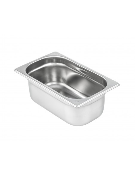 Bac gastronorme 1/4_• profondeur : 40 mm• contenance : 1,3 l• dimensions : 265 x 162 mm