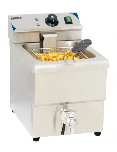 Friteuse électrique avec vanne de vidange 8 litres - CASSELIN