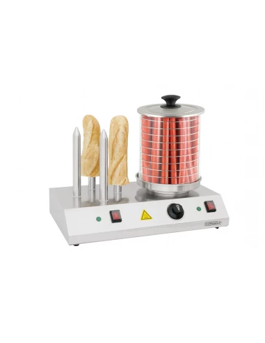 Appareil à hot-dog électrique 4 plots